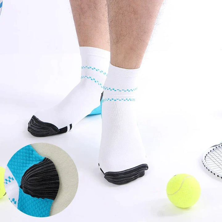 TheraSupport compression socks aid muscle recovery & reduce fatigue after activity.
