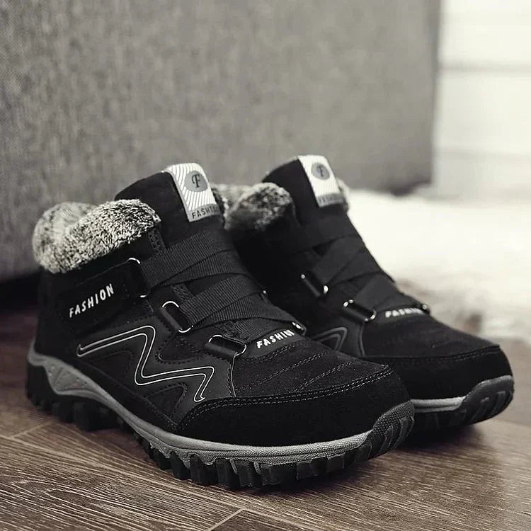 Insulated winter hiking boots with non-slip grip, perfect for outdoor adventures & snowy paths.