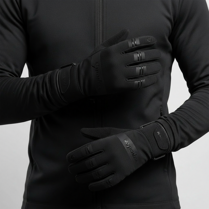 Pair of RunWarmPro touchscreen running gloves for winter.