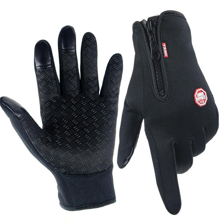 Unisex thermal touch screen winter gloves, ultra-thin fleece-lined for warmth & smartphone use.