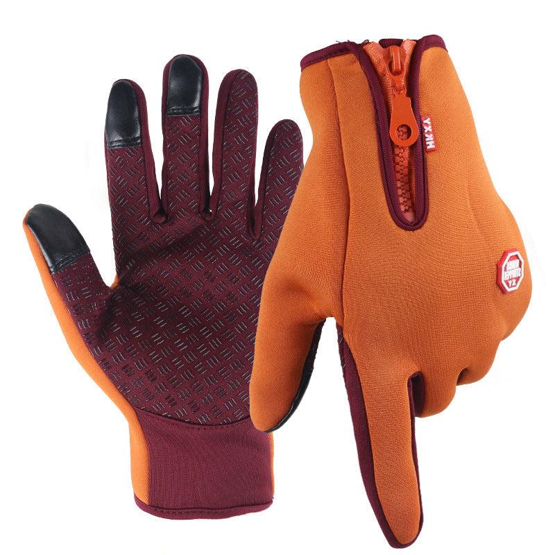 Unisex cold weather running & cycling gloves, thermal & waterproof, with touch screen functionality.