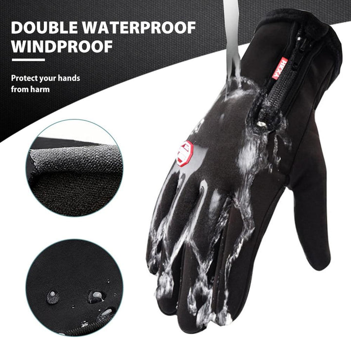 Lightweight thermal cycling & running gloves with touchscreen for winter sports.