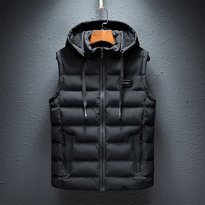 Insulated lightweight unisex vest, water-resistant & warm, designed for alpine cold weather adventures.