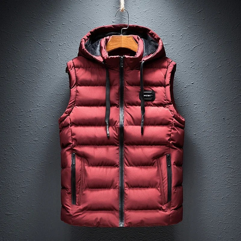 Warm Thermo Alpine Vest, unisex design, insulated for cold weather outdoor sports & winter activities.