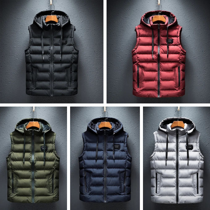 Stylish unisex performance vest, insulated for warmth, ideal for alpine outdoor wear in winter.