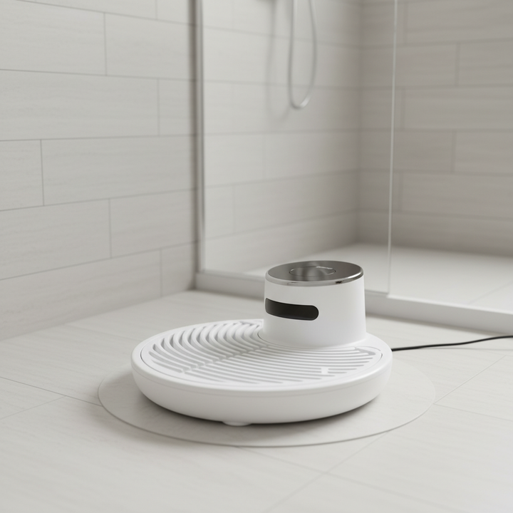 Unisex Touchless Ionized Air Body Dryer, ShowerGust plastic, for home spa drying solution in bathroom