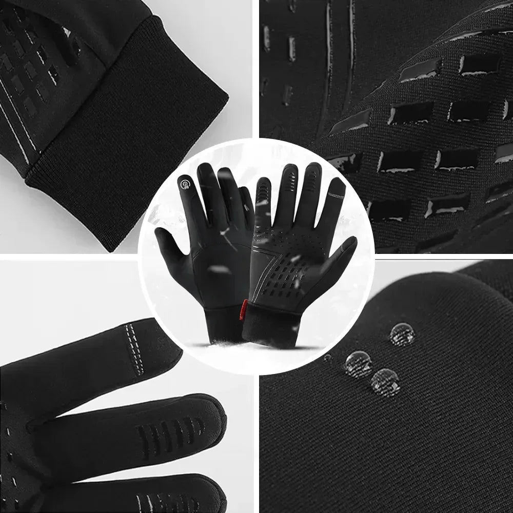 Insulated winter gloves for men and women, featuring touchscreen capability for convenience