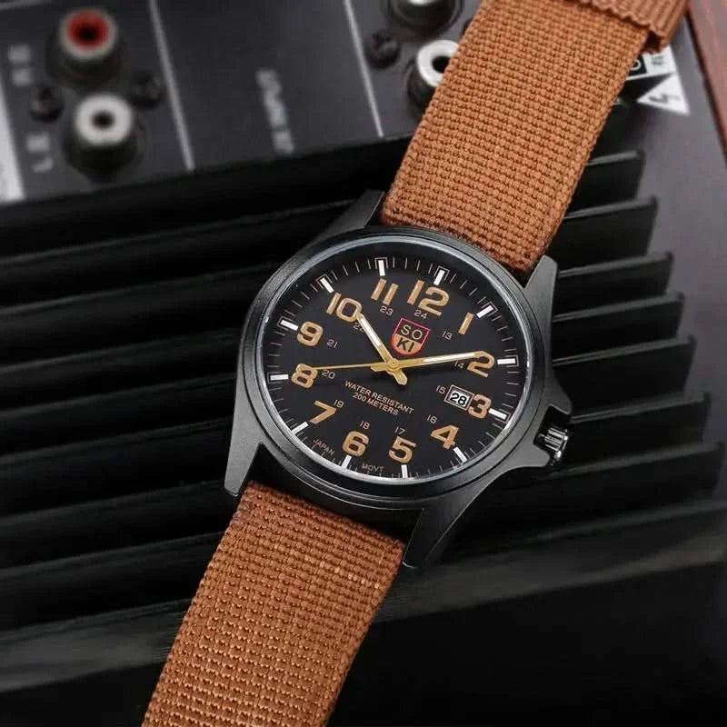 Water resistant outdoor sport watch, ideal for men & women, featuring a rugged design for extreme conditions.