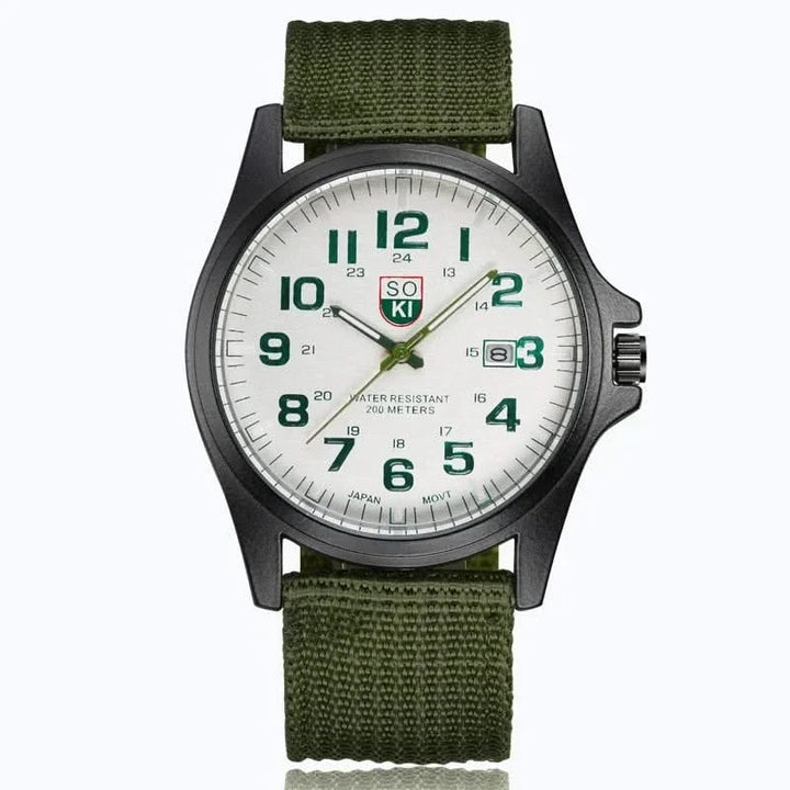 Quartz unisex tough outdoor sport watch, highly durable & water resistant, essential adventure gear.