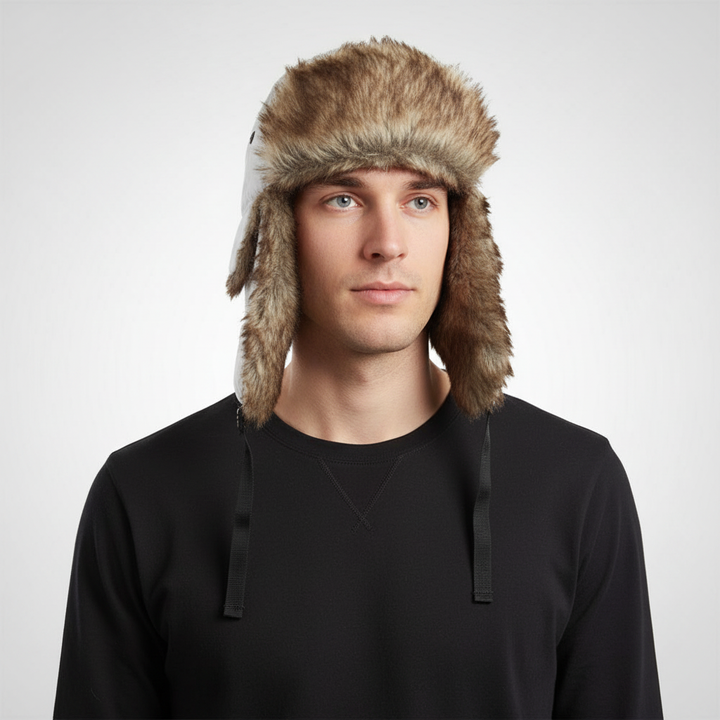 Unisex TrapperCozy winter hat, featuring cozy ear flaps and soft faux fur interior