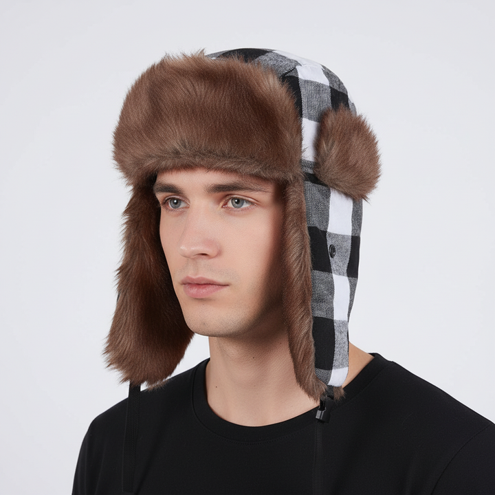 Fashionable Unisex TrapperCozy winter hat with warm ear flaps, essential cold weather gear