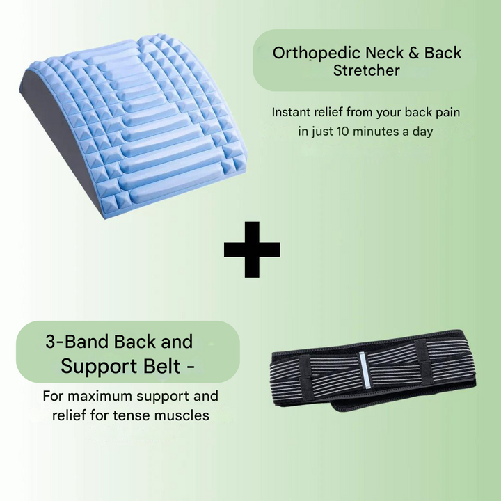 Unisex TripleSupport back & posture support belt. Adjustable, breathable for pain relief, sciatica & spine comfort.