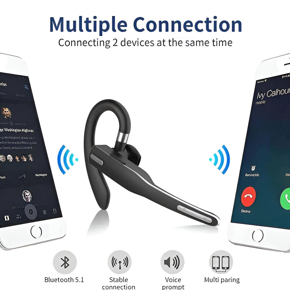 Professional trucker wireless headset with Bluetooth 5.1 and noise cancelling for drivers.