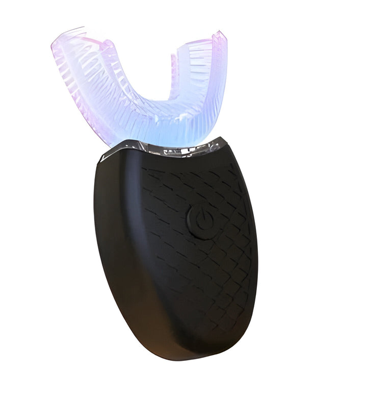 Food-grade silicone U-shaped electric toothbrush providing deep cleaning & teeth whitening for all users.