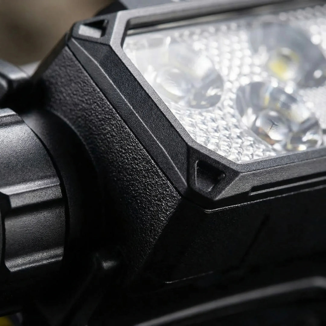 Hands-free LED headlamp with USB-C recharge for camping, work & bright outdoor light.