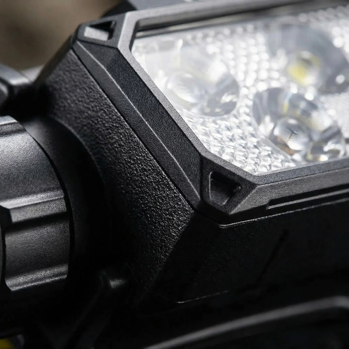 Hands-free LED headlamp with USB-C recharge for camping, work & bright outdoor light.