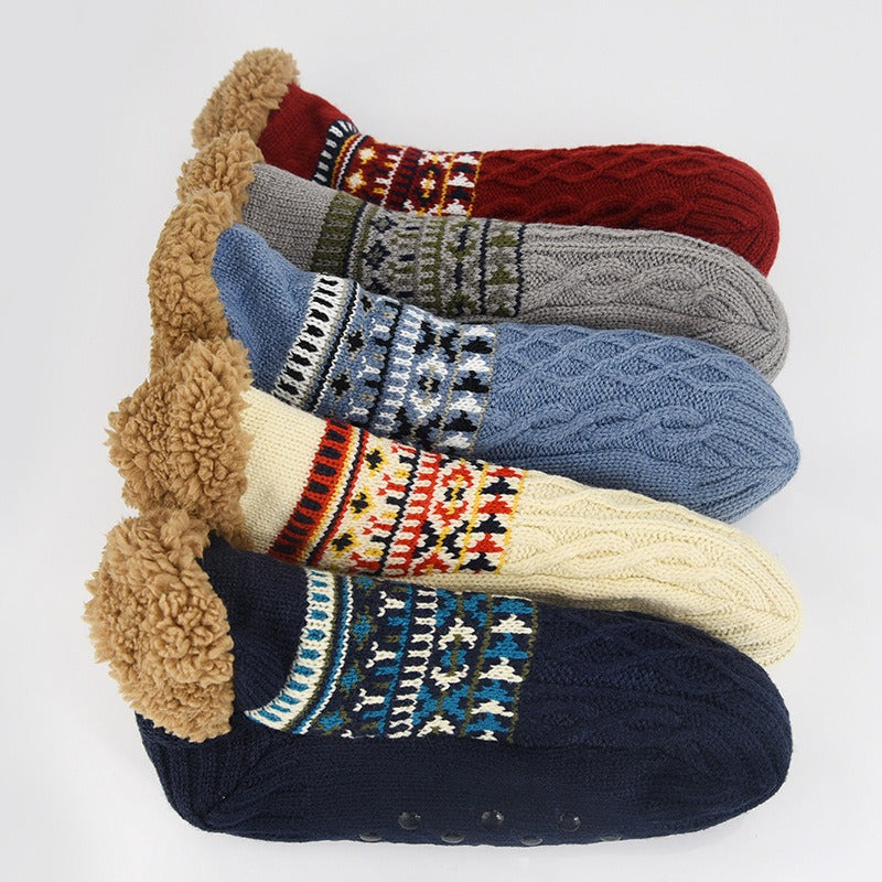Unisex warm fuzzy socks, providing ultra-soft comfort and slip-resistant grip.