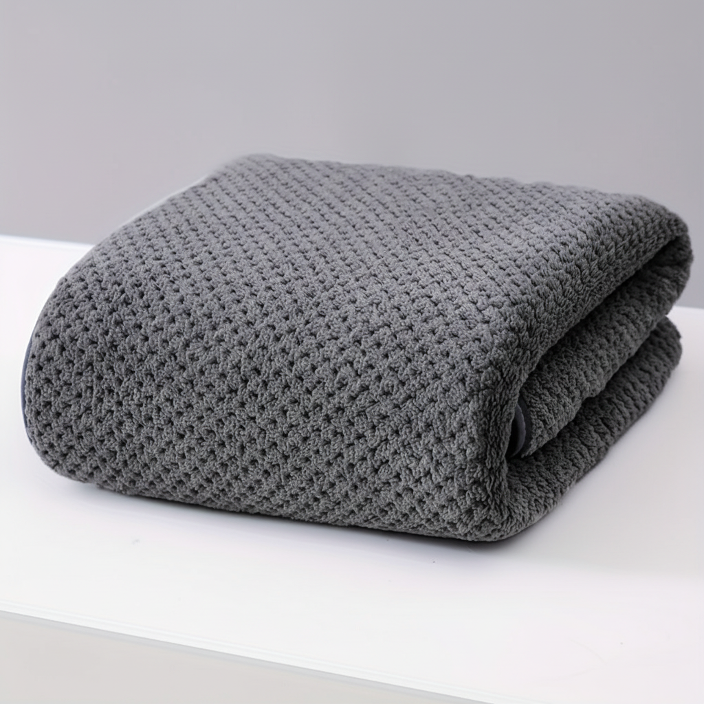 Unisex microfiber bath towel, a bathroom essential for absorbent and quick drying needs