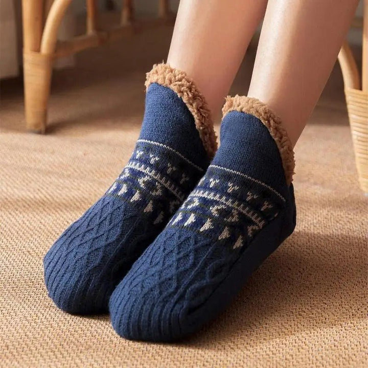 Enjoy secure relaxation with non-slip, ultra-soft unisex slipper socks, ensuring cozy indoor comfort all day.
