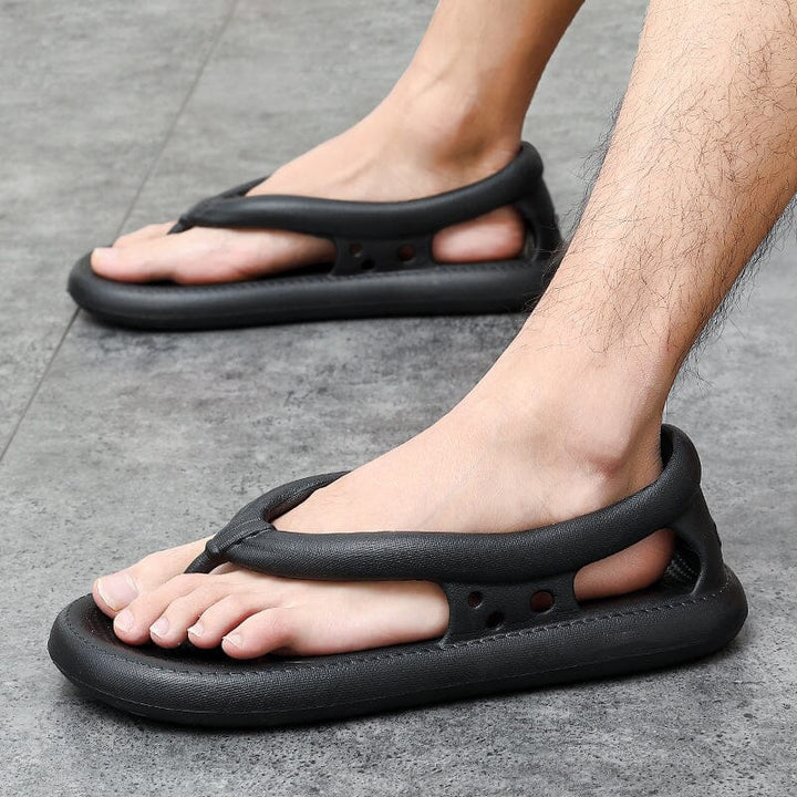 Pair of foldable EVA sandals for summer, perfect for beach or casual wear
