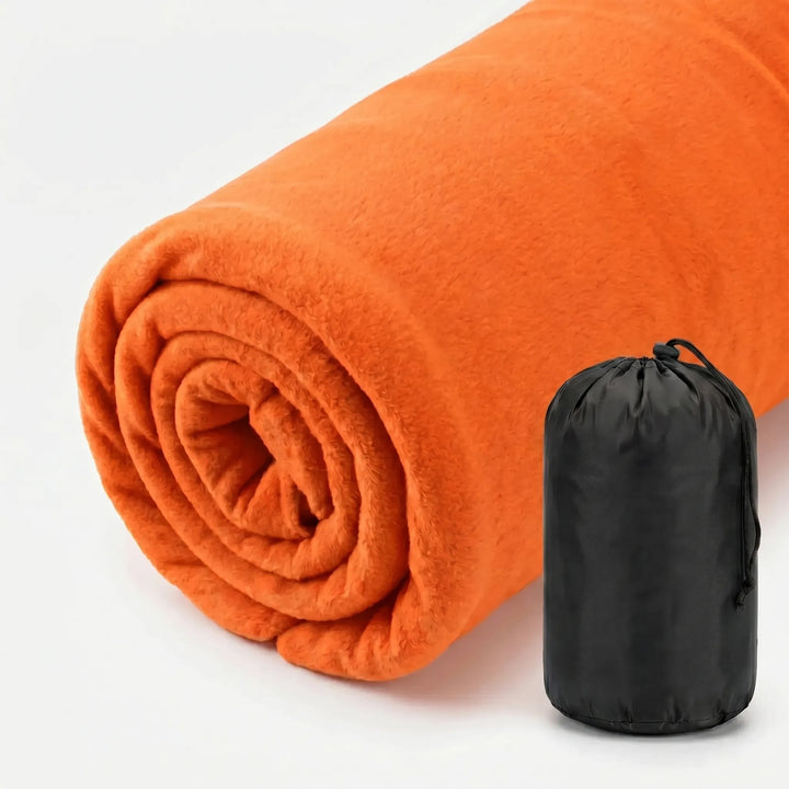 Full-length ultralight fleece sleeping bag liner. Essential cozy layer for camping, travel & backpacking hygiene.