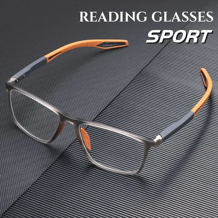 Unisex ultralight progressive glasses with multifocal lenses for clear vision and comfortable daily wear.
