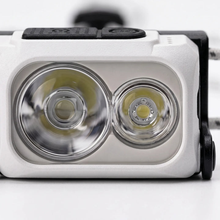 Hands-free ultralight headlamp for night hiking & running, features bright LED outdoor lighting.
