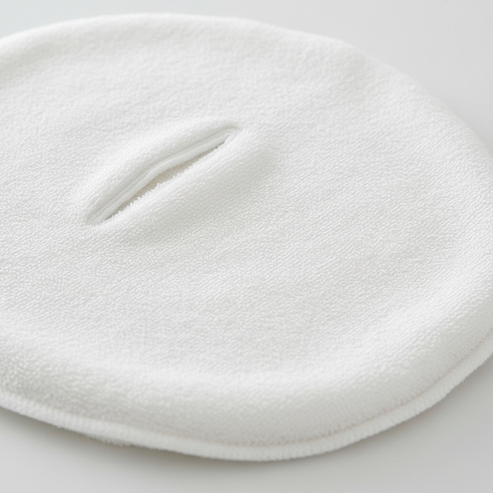Close-up of the plush texture of the Ultrasoft HydroTowel facial towel, highlighting its absorbency.