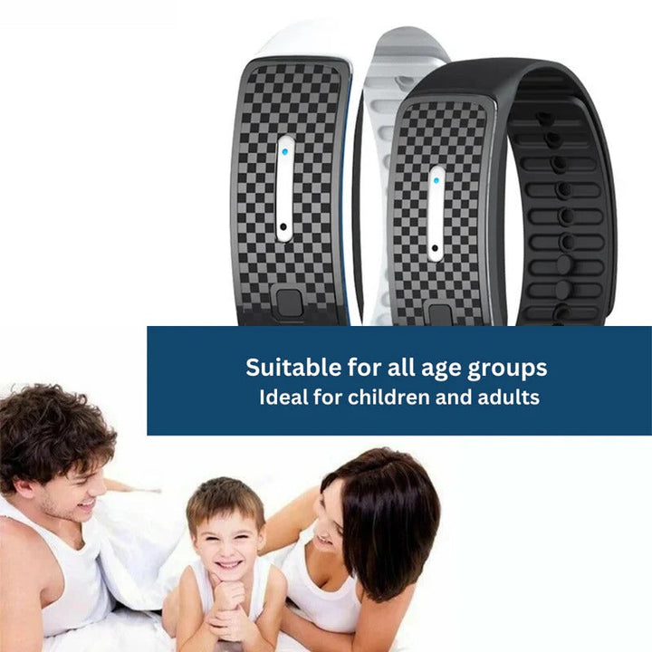 Innovative chemical-free ultrasonic mosquito repellent bracelet. Your perfect wearable pest control solution.