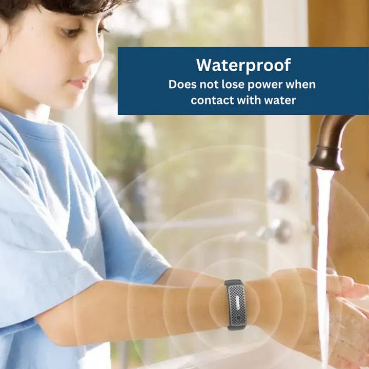 Versatile unisex ultrasonic mosquito repellent bracelet. Ideal travel essential & chemical-free bug protection.