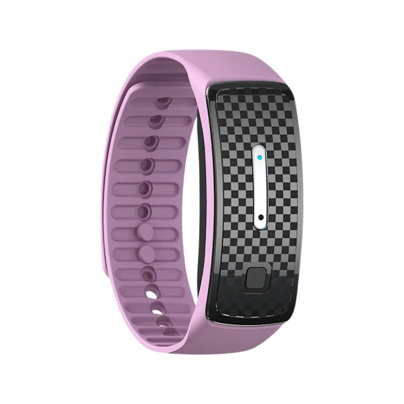 Wearable & rechargeable ultrasonic mosquito repellent bracelet. Chemical-free pest control for travel.