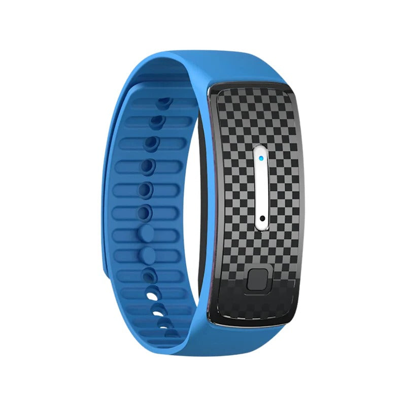 Stylish unisex ultrasonic mosquito repellent bracelet. Essential chemical-free outdoor gear for bug protection.