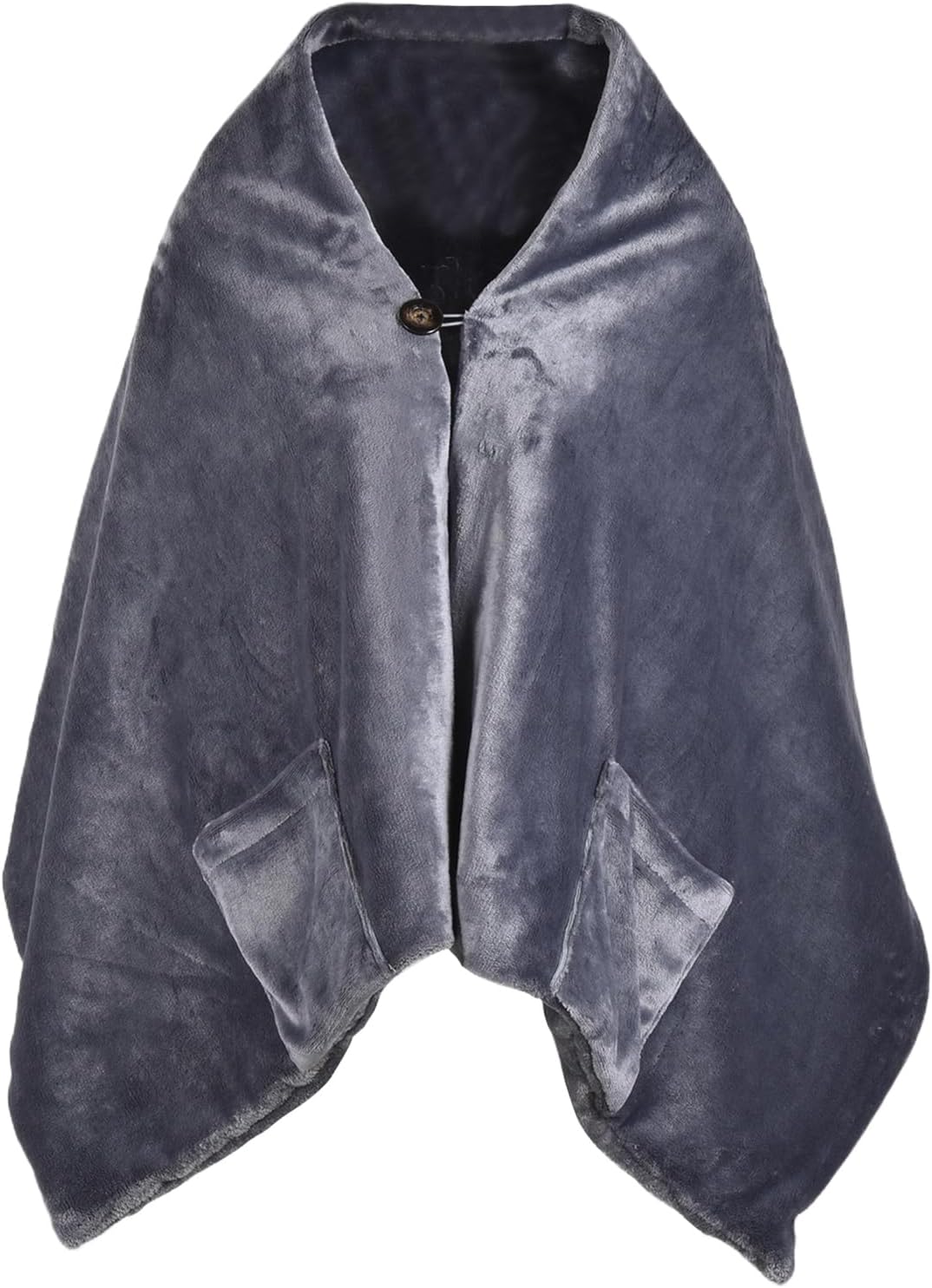 Compact folded USB heated shawl, portable electric wrap, showcasing its travel comfort and unisex design