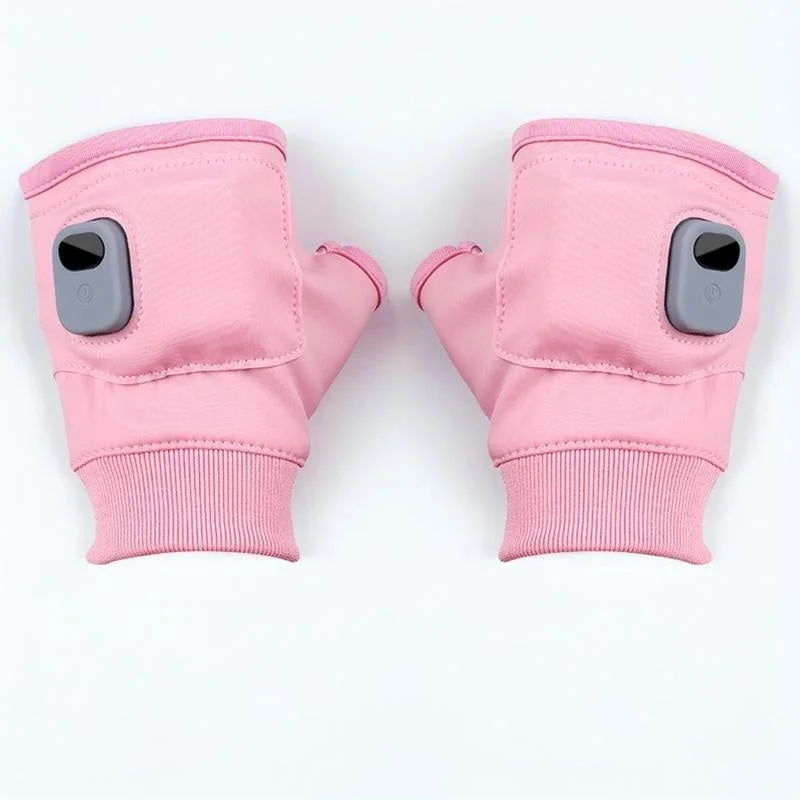 Unisex USB rechargeable heated fingerless gloves. Perfect hand warmers for cold weather & outdoor activities.