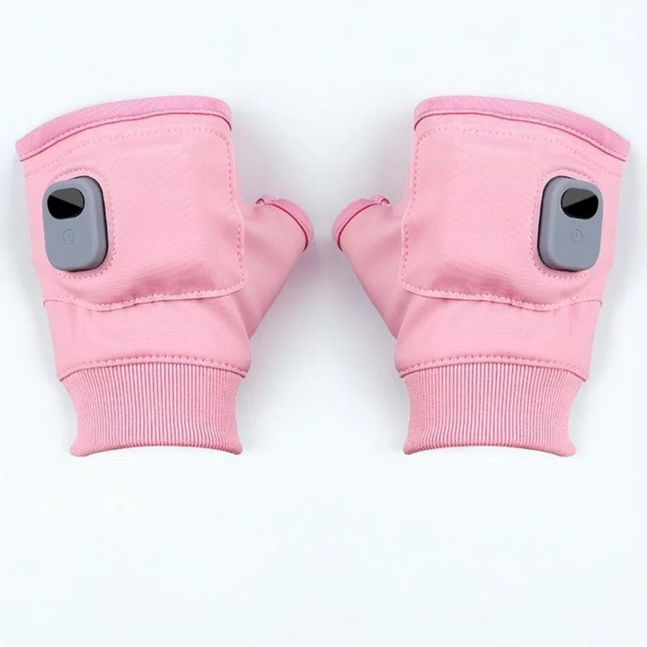 Unisex USB rechargeable heated fingerless gloves. Perfect hand warmers for cold weather & outdoor activities.