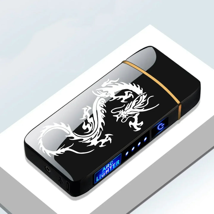 Modern plasma lighter, USB rechargeable, flameless & eco-friendly lifestyle choice.