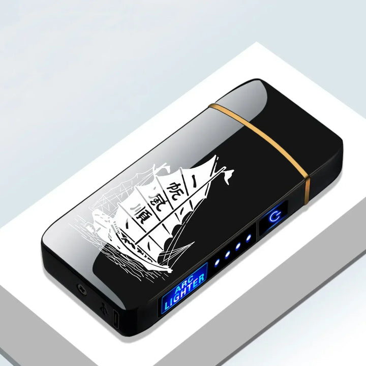Rechargeable USB plasma lighter, sleek, flameless, convenient and reliable.