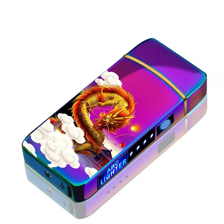 Stylish unisex plasma lighter, USB rechargeable, flameless for sophisticated use.