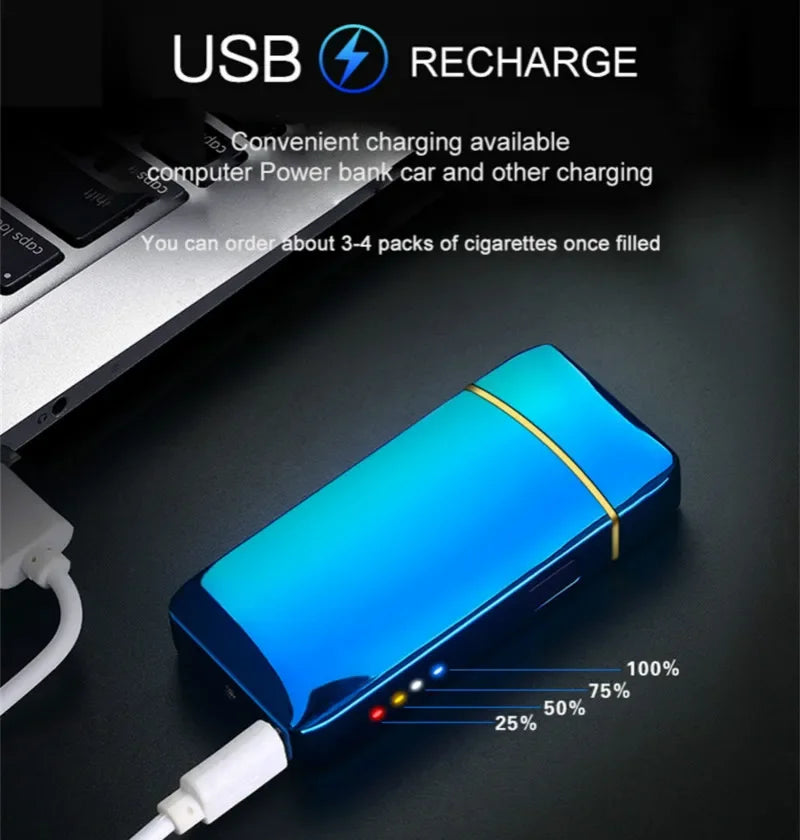 Rechargeable flameless arc lighter, eco-friendly, USB powered, a perfect gift.