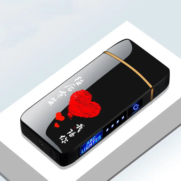 Eco-friendly electric plasma lighter, USB rechargeable, sleek & safe design.