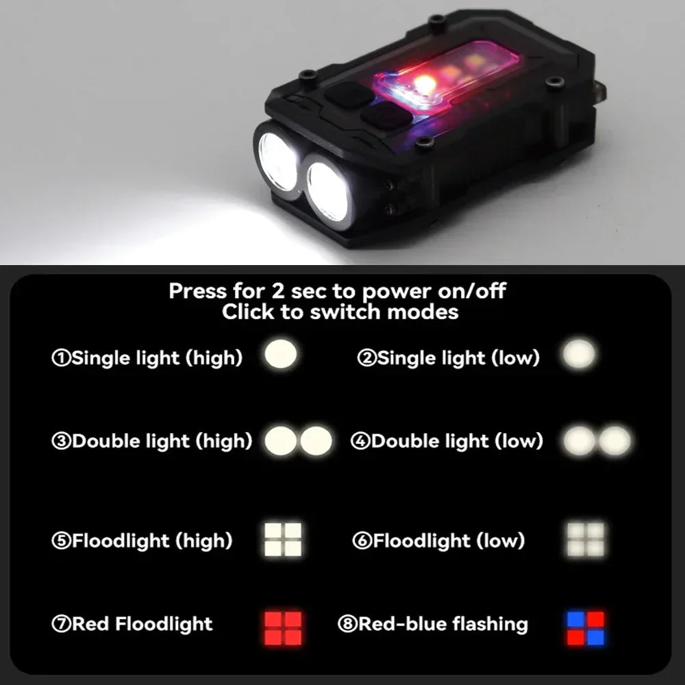 Tactical USB rechargeable LED flashlight for camping, hiking, emergency & outdoor use.