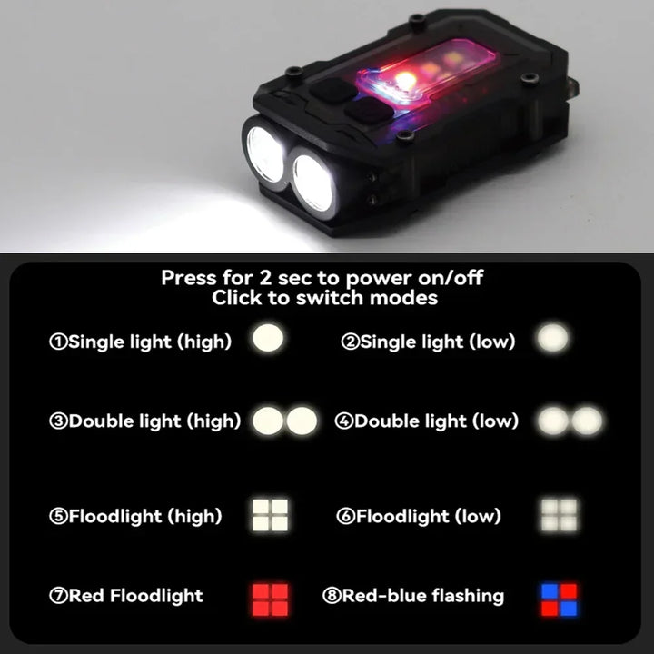 Tactical USB rechargeable LED flashlight for camping, hiking, emergency & outdoor use.