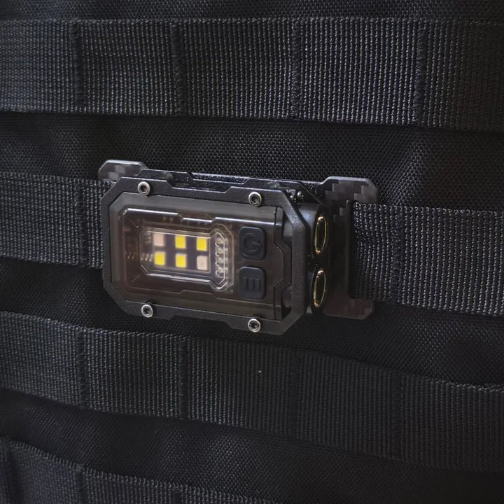 Waterproof, multi-mode LED tactical flashlight, USB rechargeable, durable for all outdoor conditions.