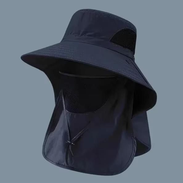 Comfortable unisex sun hat, wide brim, breathable, neck flap, UPF 50+ for ultimate sun safety.