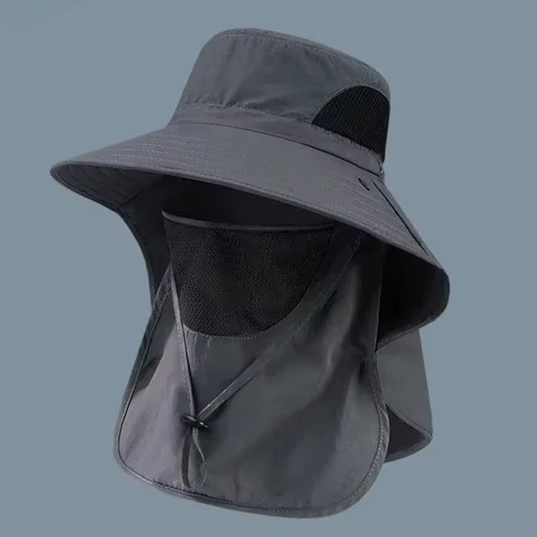 UV protection outdoor sun hat with wide brim & neck flap, perfect for various outdoor activities.