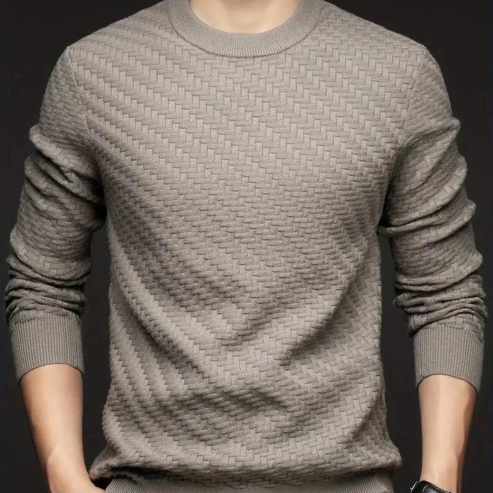 Unisex Valor textured knit sweater in a comfortable pullover style, perfect for everyday wear.