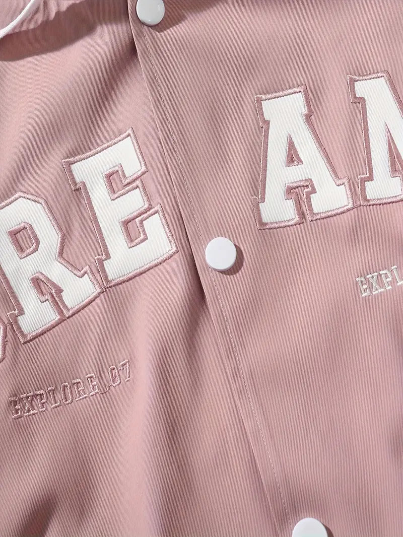 Autumn fashion: Unisex varsity jacket with hoodie, a comfortable & trendy bomber for casual wear.