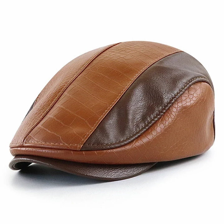 Unisex vegan leather adjustable cap in classic black, a perfect fashion accessory.