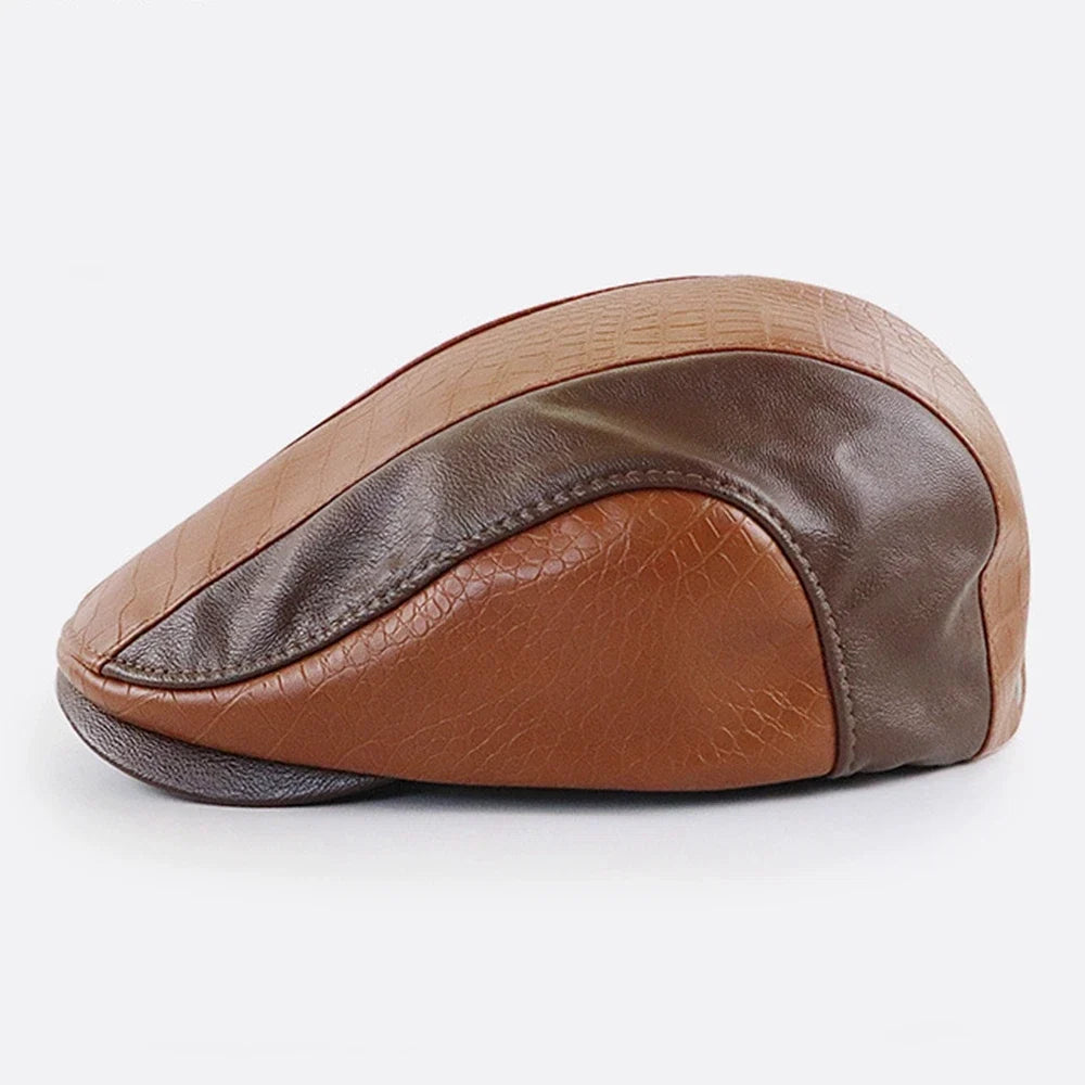 Modern classic vegan leather adjustable cap, unisex design in coffee, essential fashion headwear.
