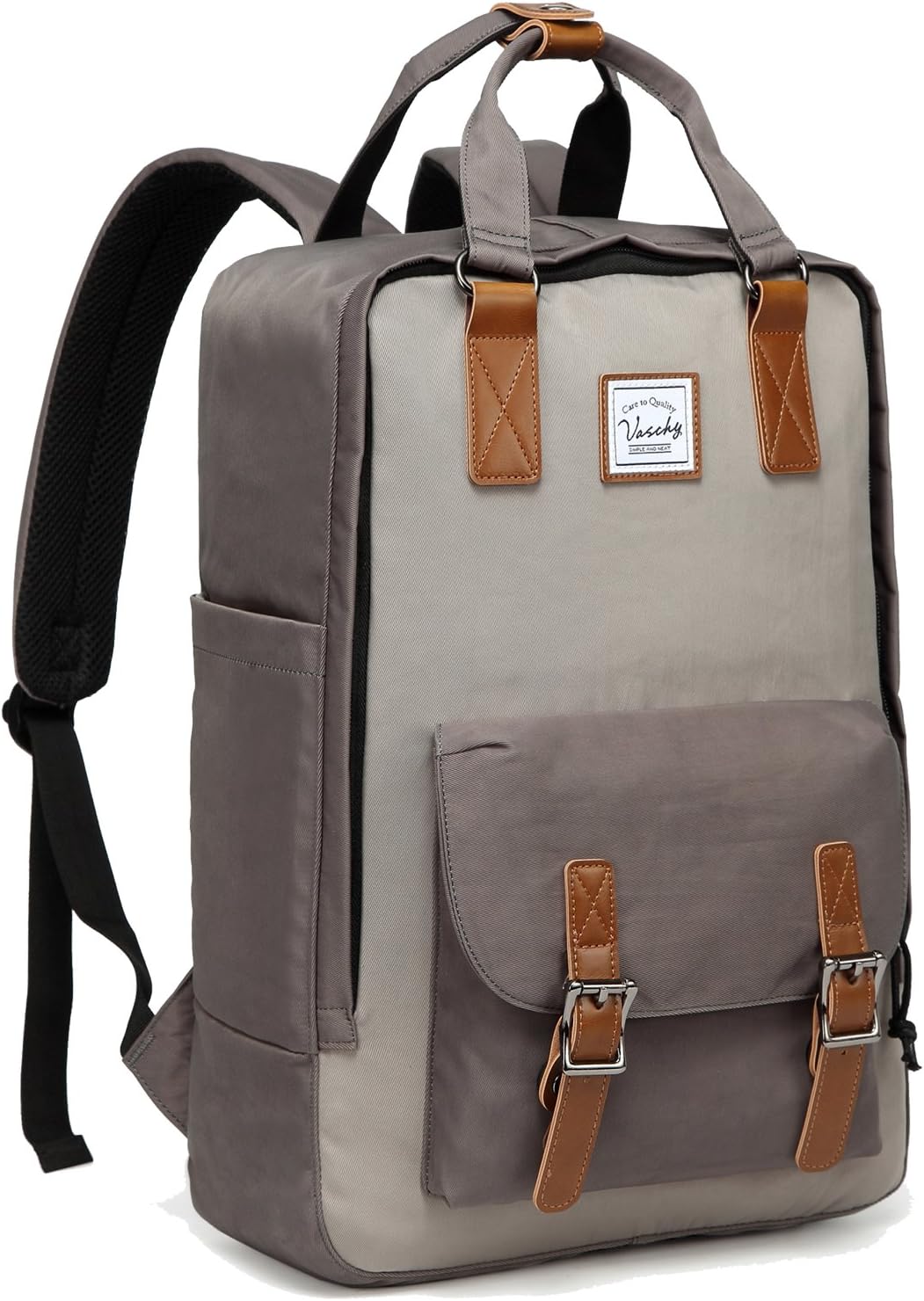 Unisex vintage 15.6" laptop backpack, water-resistant, ideal for daily commute.